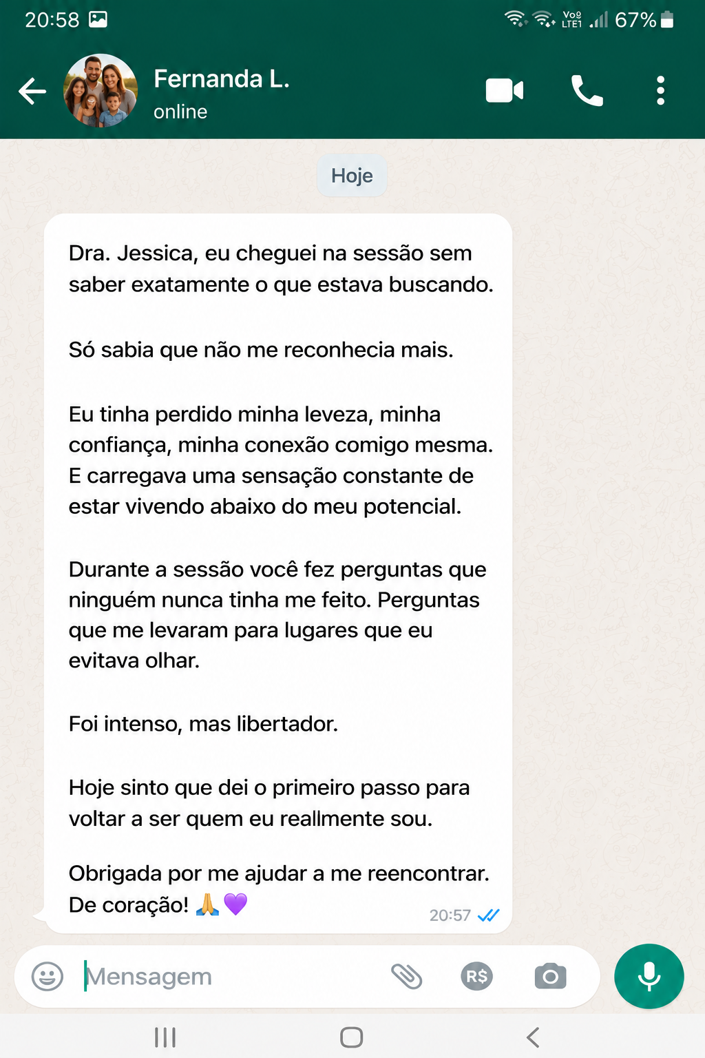 Depoimento de Fernanda L.