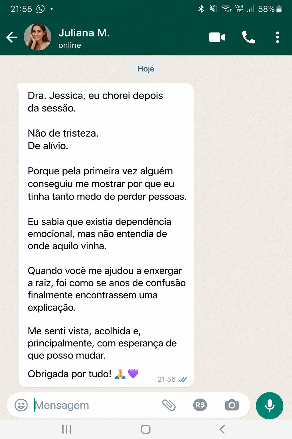 Depoimento de Juliana M.